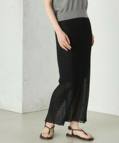 SHIPS / シップス ミニ・ひざ丈スカート | Wai＋:ジャカード シアー スカート