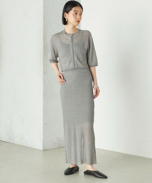 SHIPS / シップス ミニ・ひざ丈スカート | Wai＋:ジャカード シアー スカート | 詳細4