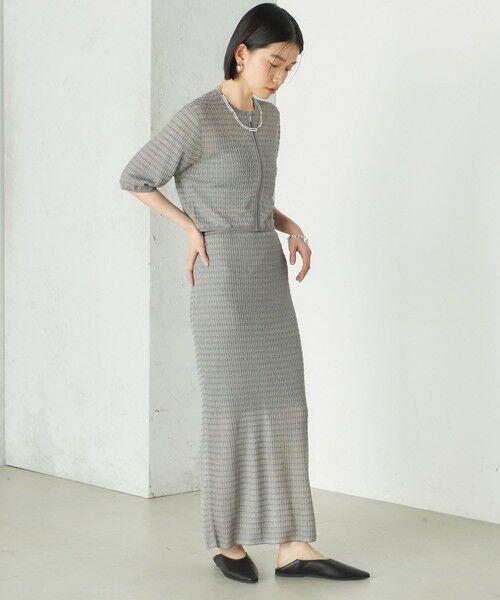 SHIPS / シップス ミニ・ひざ丈スカート | Wai＋:ジャカード シアー スカート | 詳細5