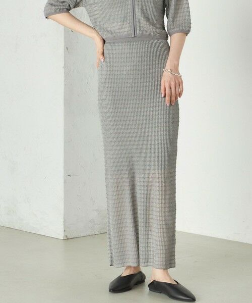 SHIPS for women/シップスウィメン Wai+:ジャカード シアー スカート ライトグレー ONE SIZE SHIPS for women/シップスウィメン Wai+:ジャカード シアー スカート ライトグレー ONE SIZE