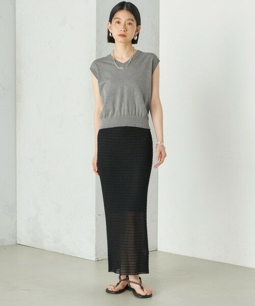 SHIPS / シップス ミニ・ひざ丈スカート | Wai＋:ジャカード シアー スカート | 詳細22