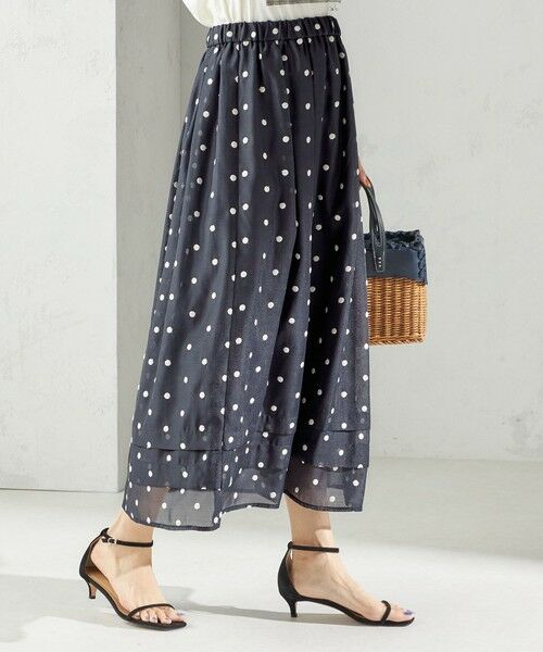 SHIPS / シップス ロング・マキシ丈スカート | 〈手洗い可能〉ドット 刺繍 ギャザー スカート | 詳細10