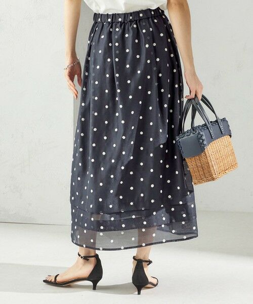 SHIPS / シップス ロング・マキシ丈スカート | 〈手洗い可能〉ドット 刺繍 ギャザー スカート | 詳細9