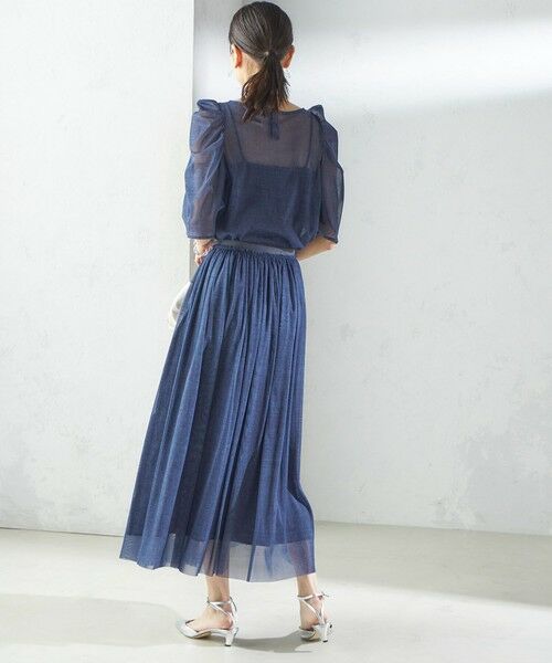 SHIPS / シップス ロング・マキシ丈スカート | troisiemeCHACO:〈手洗い可能〉デニム プリント チュール スカート | 詳細17