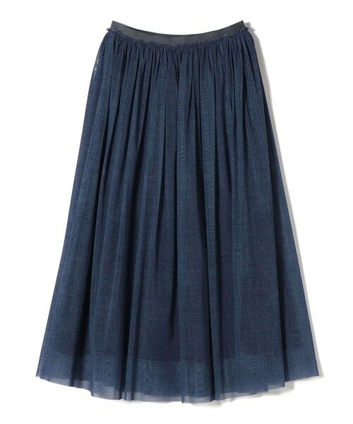 SHIPS / シップス ロング・マキシ丈スカート | troisiemeCHACO:〈手洗い可能〉デニム プリント チュール スカート | 詳細24