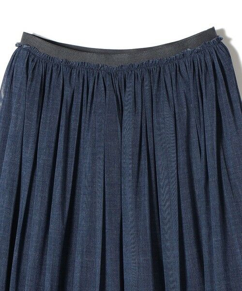 SHIPS / シップス ロング・マキシ丈スカート | troisiemeCHACO:〈手洗い可能〉デニム プリント チュール スカート | 詳細25