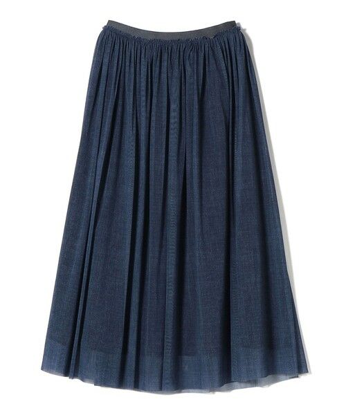 SHIPS / シップス ロング・マキシ丈スカート | troisiemeCHACO:〈手洗い可能〉デニム プリント チュール スカート | 詳細27