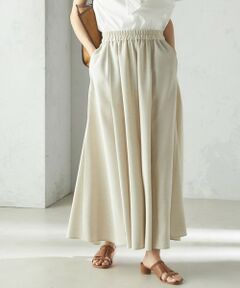SHIPS / シップス ロング・マキシ丈スカート | 小泉里子コラボ:〈手洗い可能〉スラブ 綿麻混 スカート