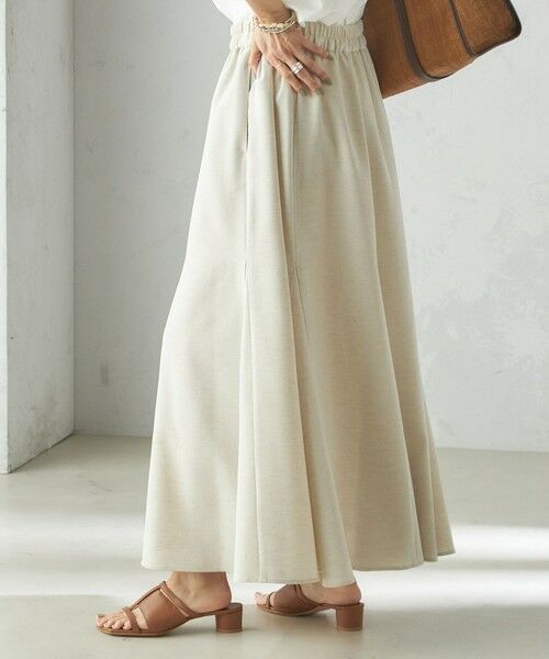 SHIPS / シップス ロング・マキシ丈スカート | 小泉里子コラボ:〈手洗い可能〉スラブ 綿麻混 スカート | 詳細9
