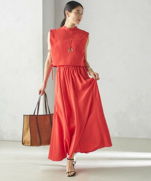 SHIPS / シップス ロング・マキシ丈スカート | 小泉里子コラボ:〈手洗い可能〉スラブ 綿麻混 スカート | 詳細24