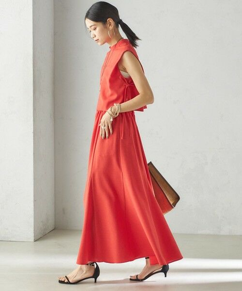 SHIPS / シップス ロング・マキシ丈スカート | 小泉里子コラボ:〈手洗い可能〉スラブ 綿麻混 スカート | 詳細25