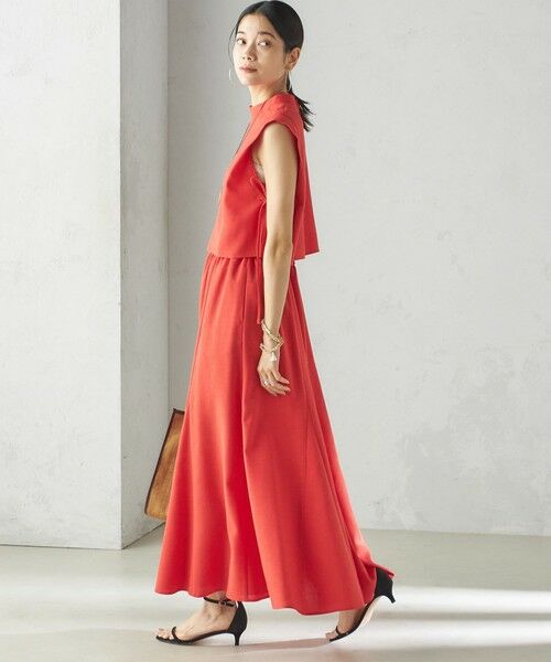 SHIPS / シップス ロング・マキシ丈スカート | 小泉里子コラボ:〈手洗い可能〉スラブ 綿麻混 スカート | 詳細26