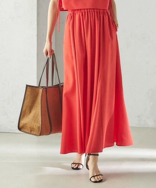 SHIPS / シップス ロング・マキシ丈スカート | 小泉里子コラボ:〈手洗い可能〉スラブ 綿麻混 スカート | 詳細30