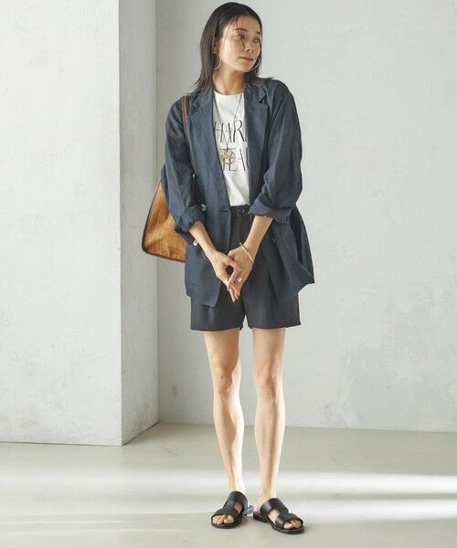 SHIPS / シップス ショート・ハーフ・半端丈パンツ | 小泉里子コラボ:〈手洗い可能〉ダブル クロス ショート パンツ | 詳細6