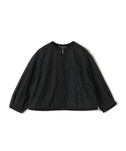 SHIPS / シップス ブルゾン | SHIPS Primary Navy Label:〈手洗い可能〉レース ブルゾン（ブラック）