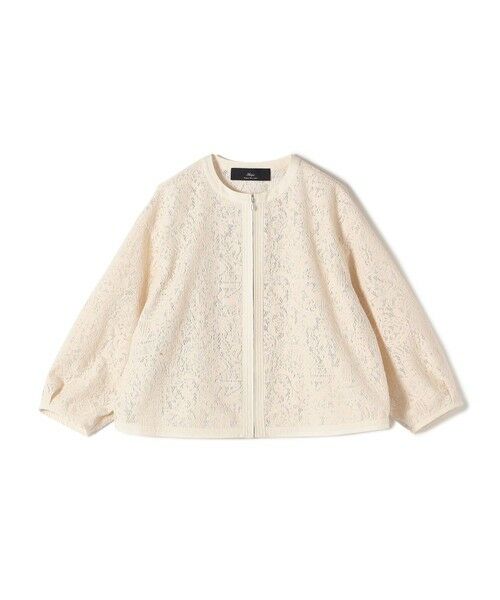 SHIPS / シップス ブルゾン | SHIPS Primary Navy Label:〈手洗い可能〉レース ブルゾン（ベージュ）