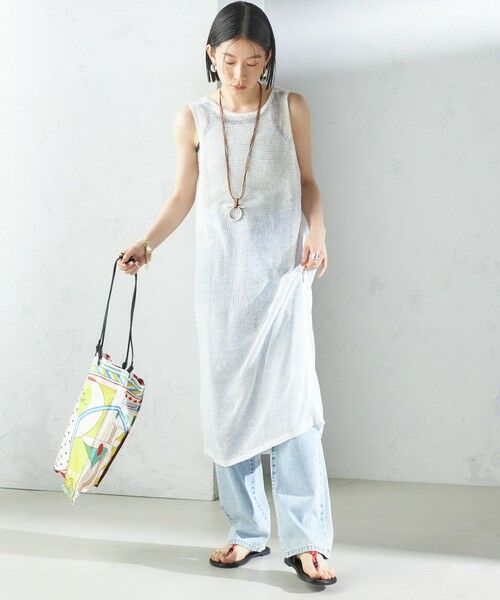 SHIPS / シップス ロング・マキシ丈ワンピース | 〈手洗い可能〉前後 2WAY イタリアン シアー リネン ワンピース | 詳細11