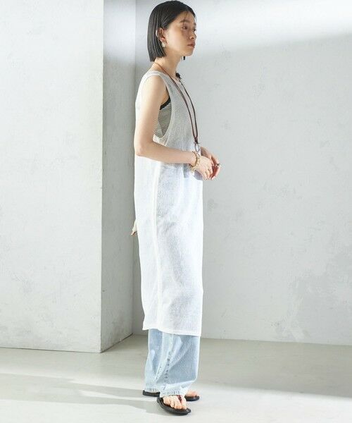 SHIPS / シップス ロング・マキシ丈ワンピース | 〈手洗い可能〉前後 2WAY イタリアン シアー リネン ワンピース | 詳細15