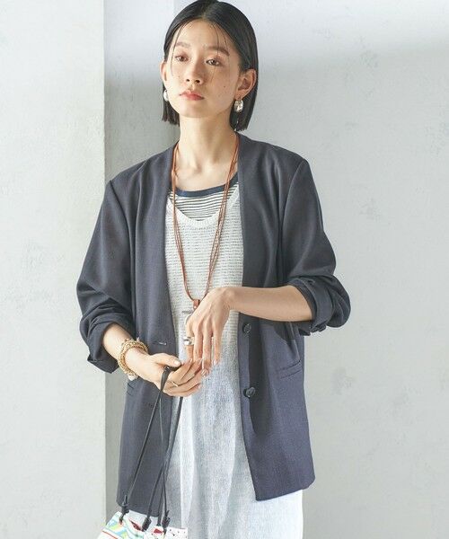 SHIPS / シップス ロング・マキシ丈ワンピース | 〈手洗い可能〉前後 2WAY イタリアン シアー リネン ワンピース | 詳細23