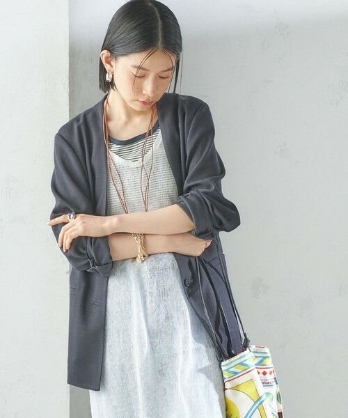 SHIPS / シップス ロング・マキシ丈ワンピース | 〈手洗い可能〉前後 2WAY イタリアン シアー リネン ワンピース | 詳細24