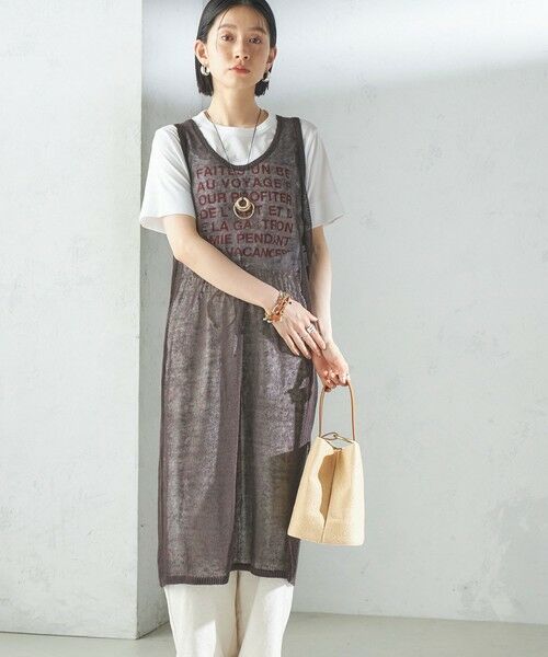 SHIPS for women/シップスウィメン 《予約》〈手洗い可能〉前後 2WAY イタリアン シアー リネン ワンピース ブラウン ONE SIZE SHIPS for women/シップスウィメン 《予約》〈手洗い可能〉前後 2WAY イタリアン シアー リネン ワンピース ブラウン ONE SIZE