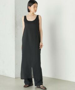 SHIPS / シップス ロング・マキシ丈ワンピース | Wai＋:〈手洗い可能〉オーガンジー ノースリーブ 2WAY ワンピース