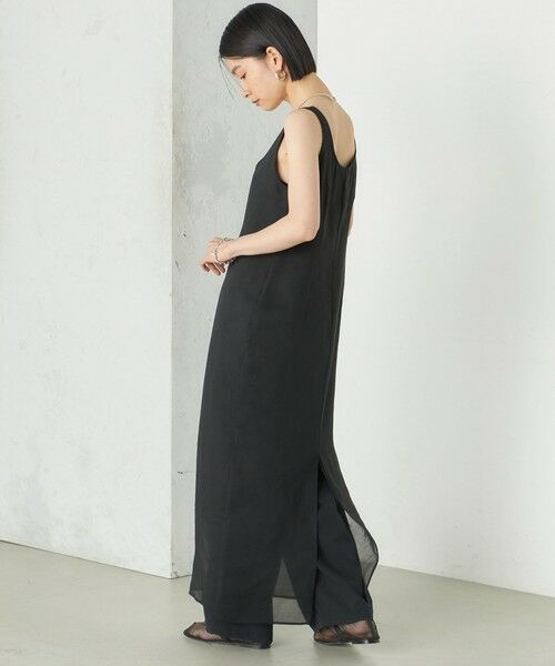 SHIPS / シップス ロング・マキシ丈ワンピース | Wai＋:〈手洗い可能〉オーガンジー ノースリーブ 2WAY ワンピース | 詳細3