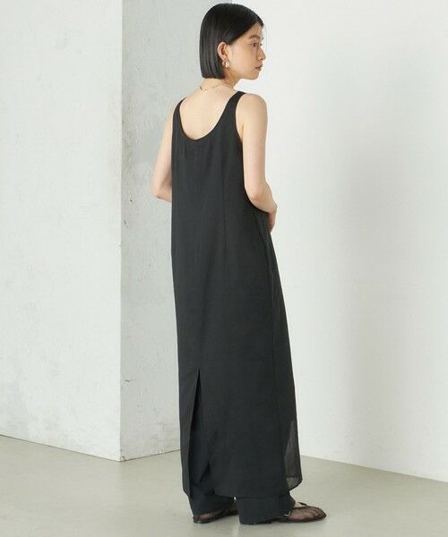 SHIPS / シップス ロング・マキシ丈ワンピース | Wai＋:〈手洗い可能〉オーガンジー ノースリーブ 2WAY ワンピース | 詳細4