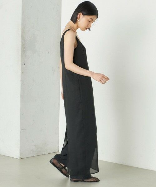 SHIPS / シップス ロング・マキシ丈ワンピース | Wai＋:〈手洗い可能〉オーガンジー ノースリーブ 2WAY ワンピース | 詳細5