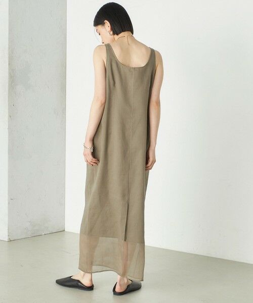 SHIPS / シップス ロング・マキシ丈ワンピース | Wai＋:〈手洗い可能〉オーガンジー ノースリーブ 2WAY ワンピース | 詳細15