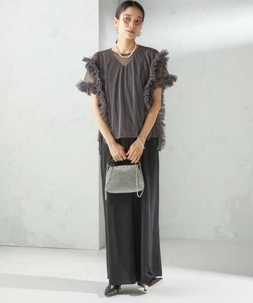 SHIPS / シップス サロペット・オールインワン | 【SHIPS別注】kaene:チュール フリル スリーブ オールインワン(セレモニー対応可) | 詳細1