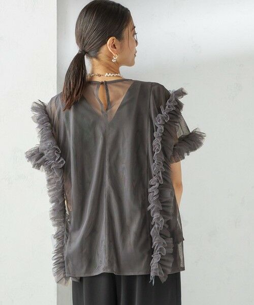 SHIPS / シップス サロペット・オールインワン | 【SHIPS別注】kaene:チュール フリル スリーブ オールインワン(セレモニー対応可) | 詳細10