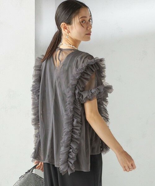 SHIPS / シップス サロペット・オールインワン | 【SHIPS別注】kaene:チュール フリル スリーブ オールインワン(セレモニー対応可) | 詳細11