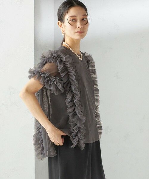 SHIPS / シップス サロペット・オールインワン | 【SHIPS別注】kaene:チュール フリル スリーブ オールインワン(セレモニー対応可) | 詳細12