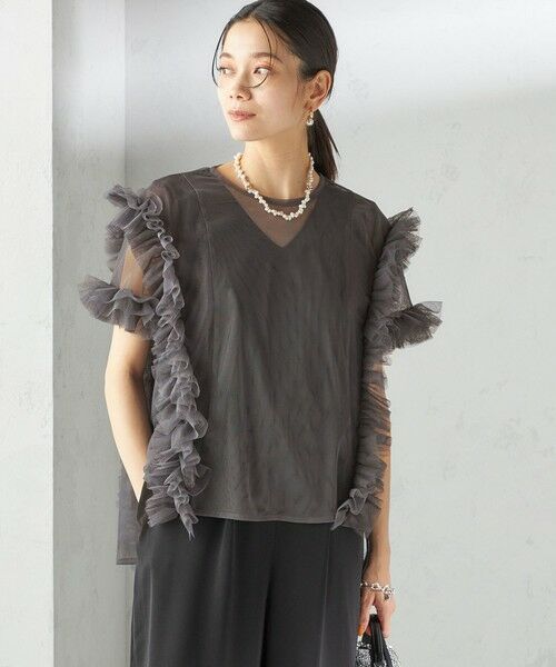 SHIPS / シップス サロペット・オールインワン | 【SHIPS別注】kaene:チュール フリル スリーブ オールインワン(セレモニー対応可) | 詳細13