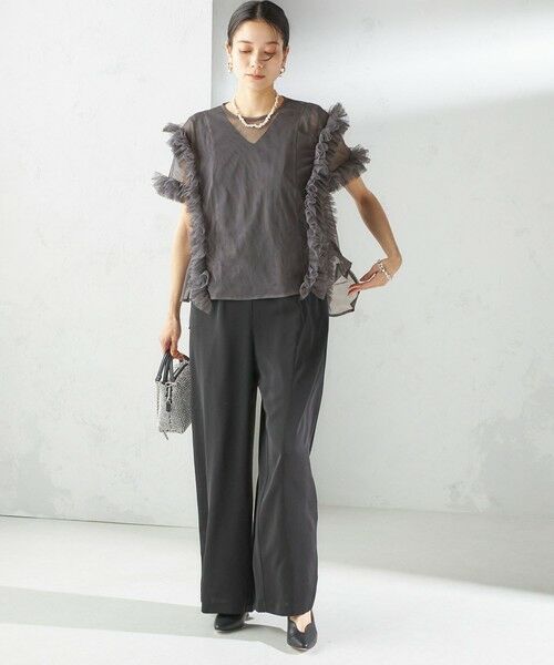 SHIPS / シップス サロペット・オールインワン | 【SHIPS別注】kaene:チュール フリル スリーブ オールインワン(セレモニー対応可) | 詳細2