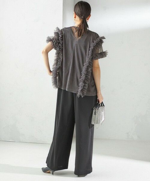 SHIPS / シップス サロペット・オールインワン | 【SHIPS別注】kaene:チュール フリル スリーブ オールインワン(セレモニー対応可) | 詳細4