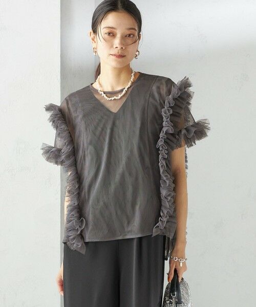 SHIPS / シップス サロペット・オールインワン | 【SHIPS別注】kaene:チュール フリル スリーブ オールインワン(セレモニー対応可) | 詳細7