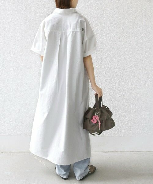 SHIPS / シップス ロング・マキシ丈ワンピース | 〈洗濯機可能〉ワンポイント 刺繍 シャツ ワンピース | 詳細3