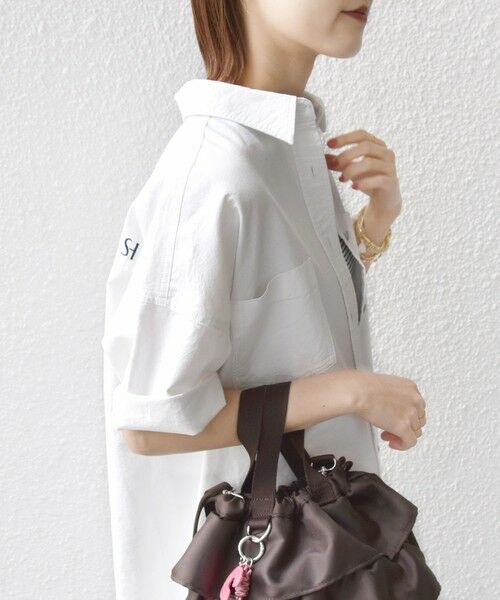 SHIPS / シップス ロング・マキシ丈ワンピース | 〈洗濯機可能〉ワンポイント 刺繍 シャツ ワンピース | 詳細5