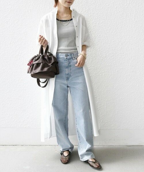 SHIPS / シップス ロング・マキシ丈ワンピース | 〈洗濯機可能〉ワンポイント 刺繍 シャツ ワンピース | 詳細6