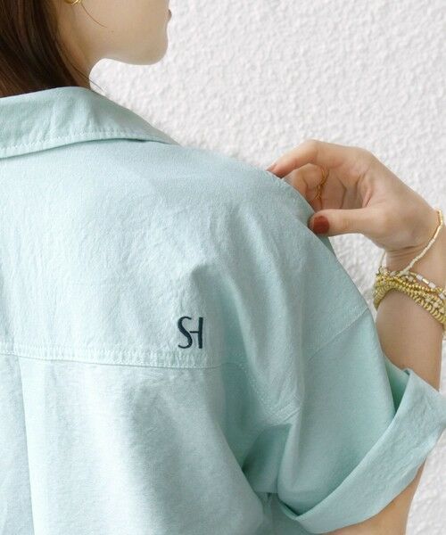 SHIPS / シップス ロング・マキシ丈ワンピース | 〈洗濯機可能〉ワンポイント 刺繍 シャツ ワンピース | 詳細16