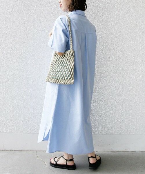 SHIPS / シップス ロング・マキシ丈ワンピース | 〈洗濯機可能〉ワンポイント 刺繍 シャツ ワンピース | 詳細28