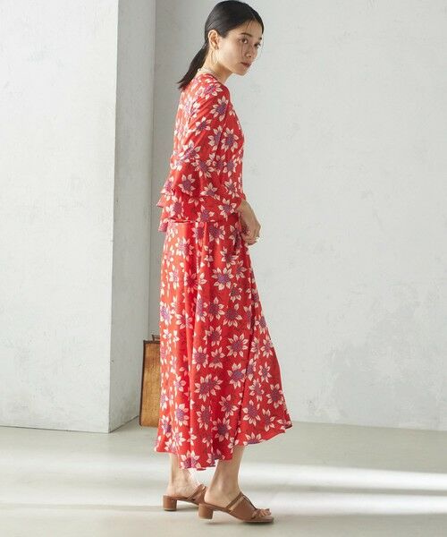 holiday collection ワンピース セール】 小泉里子コラボ:〈手洗い可能〉フラワー プリント
