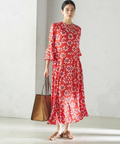 SHIPS / シップス ロング・マキシ丈ワンピース | 小泉里子コラボ:〈手洗い可能〉フラワー プリント ワンピース | 詳細6