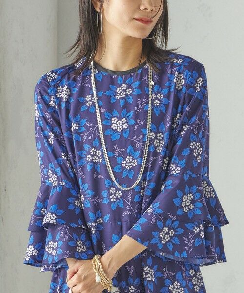 SHIPS / シップス ロング・マキシ丈ワンピース | 小泉里子コラボ:〈手洗い可能〉フラワー プリント ワンピース | 詳細14