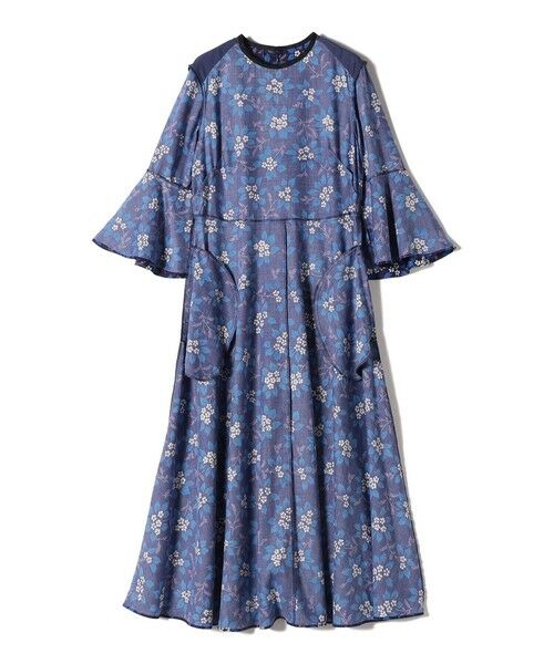 23SS♡極美品✨iCB ウォーターフラワープリントワンピース 完売品 M セール】 【洗える】 ウォーターフラワープリント ワンピース