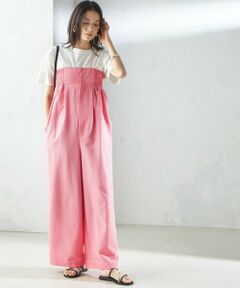 SHIPS / シップス サロペット・オールインワン | 【SHIPS別注】APUPIL:〈洗濯機可能〉ギンガム チェック ベアトップ オールインワン