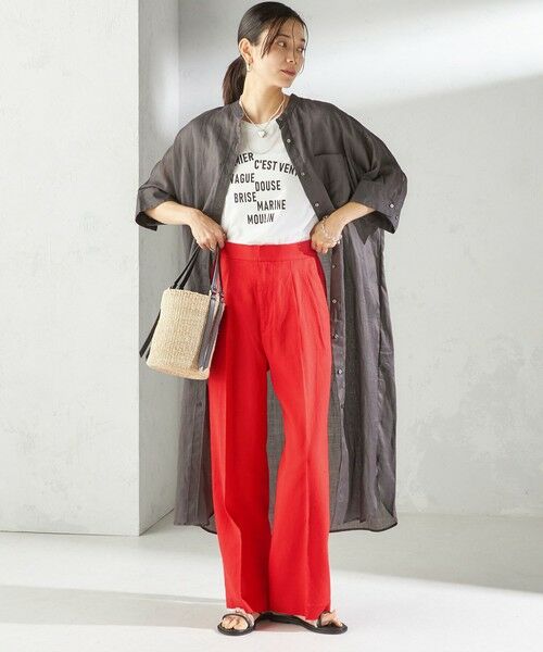 SHIPS / シップス ロング・マキシ丈ワンピース | 〈手洗い可能〉ラミー 4 スタンドカラー シャツ ワンピース | 詳細10