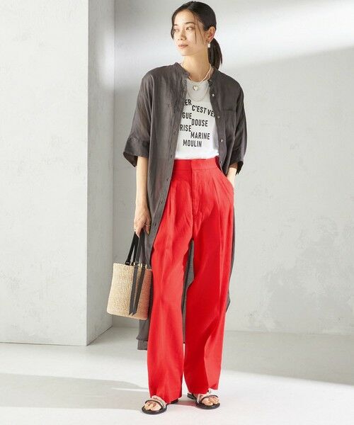 SHIPS / シップス ロング・マキシ丈ワンピース | 〈手洗い可能〉ラミー 4 スタンドカラー シャツ ワンピース | 詳細15